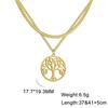 Cazador Stainless Steel Tree of Life Necklace Vintage Gold Color Plant Chain Necklace for Women Jewelry Wholesale 2026 Birthday
