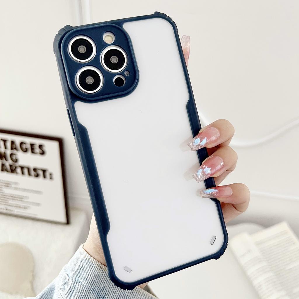 Precision Perforated Transparent Acrylic Phone Case Suitable for iPhone 16 Pro Max Protective Case, iPhone 14 Solid Color 15 Minimalist