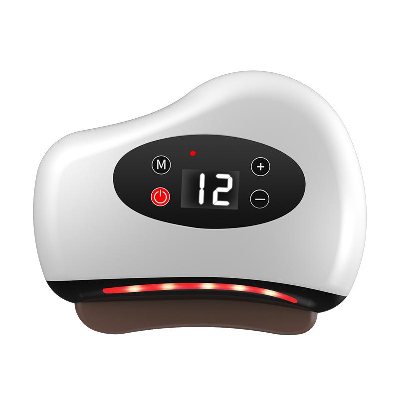 Smart Jade Facial Guasha Tool: Wireless Vibration & Heat Meridian Massager.