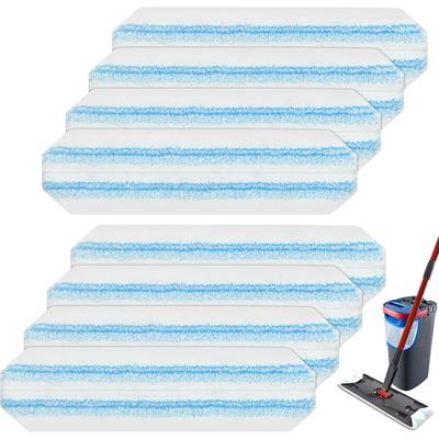 8er-Pack Wischmopp-Aufsätze Ersatz kompatibel mit O Cedar/Vileda H2prO Flachwischmopp-System Mikrofaser-Mopp-Nachfüllungen für O cedar/Vileda H2pro Flach