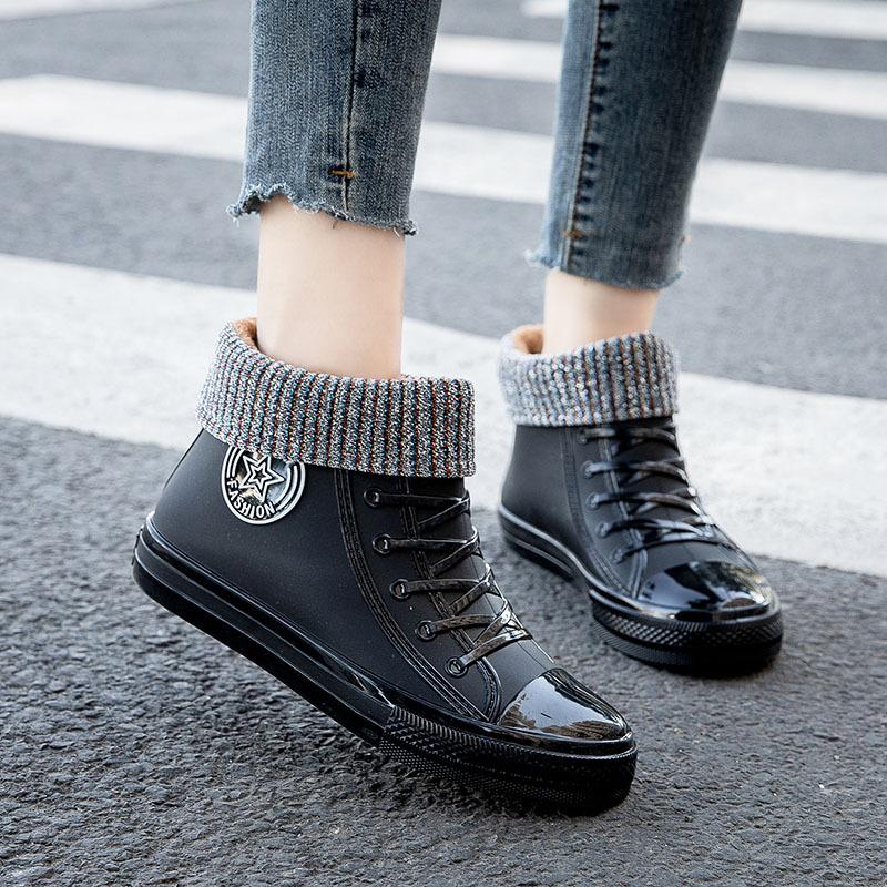 Новые женские водонепроницаемые короткие резиновые сапоги 41 — фото 4