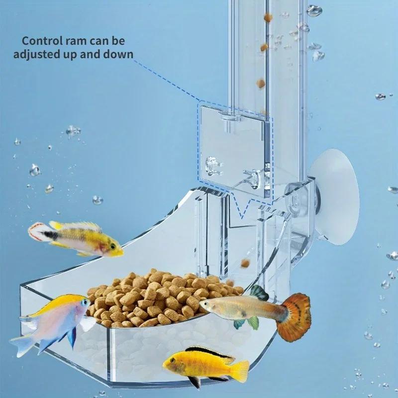 Plastic Acrylic Feeding Tube Fish Tank Small Anti-floating Esophagus Fish Feeding Aquarium Feeder Acrylic Aquarium