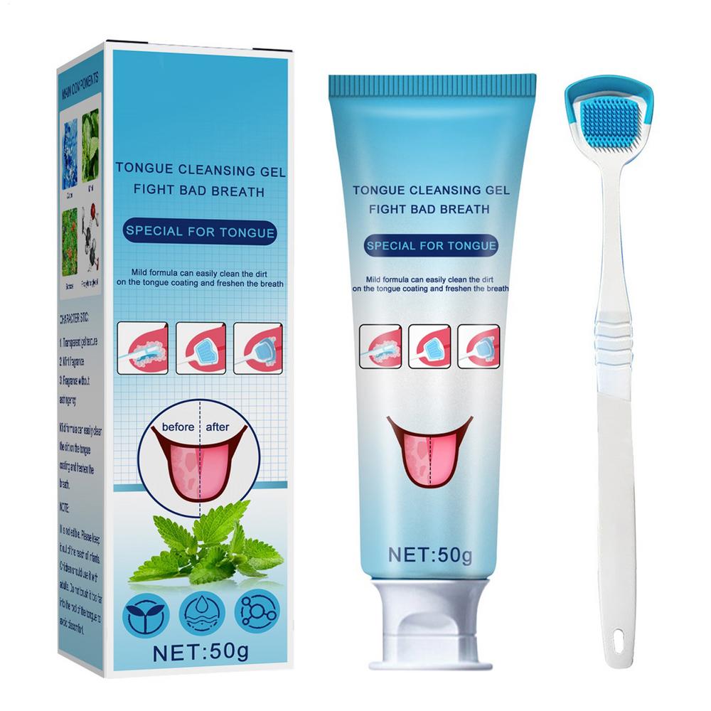 

Tongue Scraper Brush Effective Tongue Cleaner Gel Orals Cleaner Set Mint Tongue Scraper & Scrubber Effective Mouth Odor синий