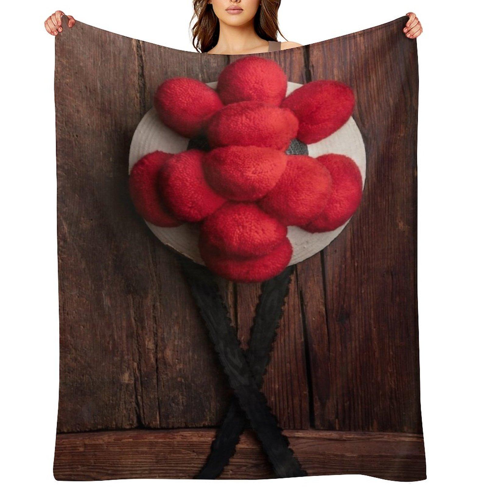 Bollenhut in front of a rustic wooden wall Throw Blanket Designers Beautifuls Retros Decorative Sofa Blankets 30x40in