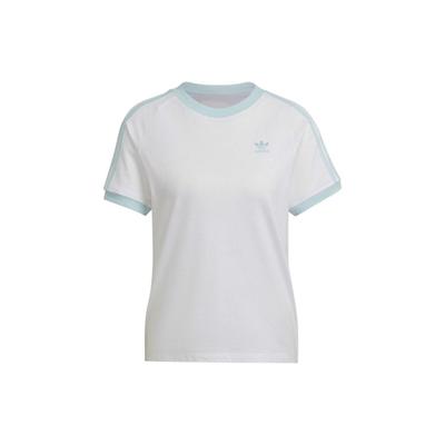 Originals Trefoil Logo Spliced Letter Print Crew Neck Short Sleeve T-Shirt Women Tops White HL6607