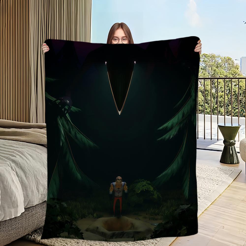 

Game H-HELLO N-NEIGHBOR Blanket For Sofa Room Microfiber Bedding Blanket office Travel Gift Home 30x40in
