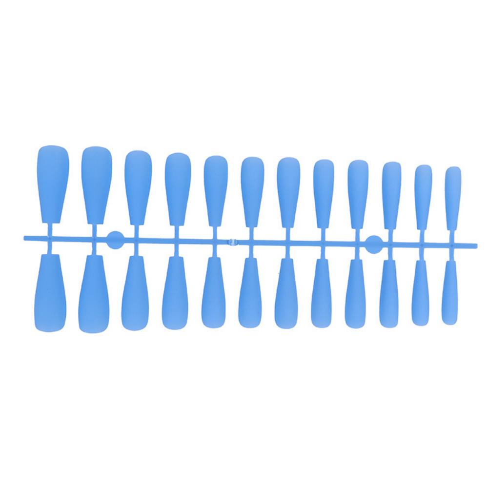 24pcs/set DIY Quick Nails Lengthened Ballet Matte T-shaped False Nails Multi-color Strips Finished Wear Manicure