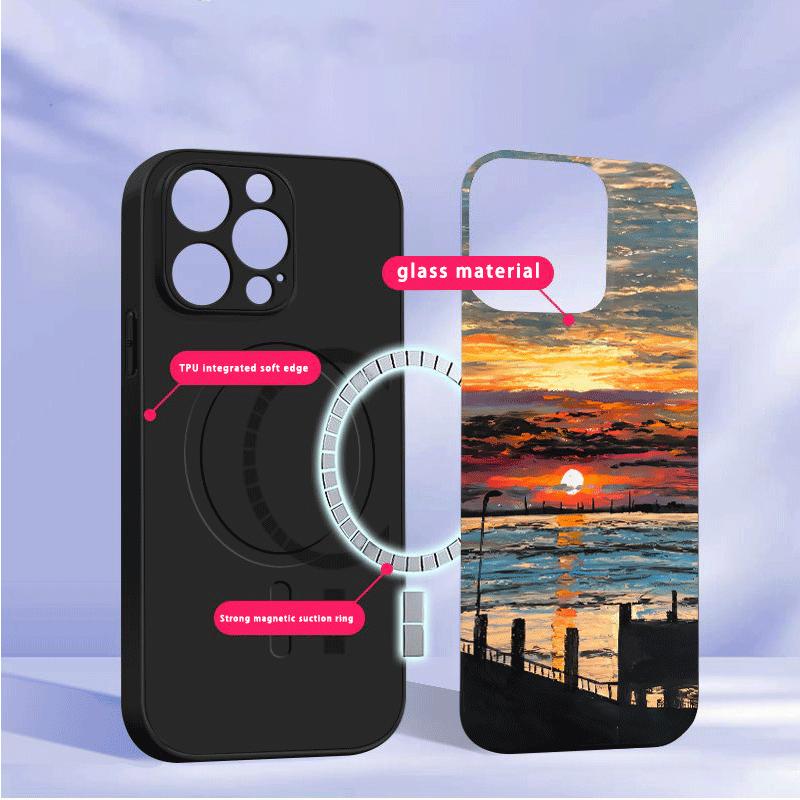 Sea storm small sailboat Suitable For Samsung Galaxy S26 Ultra S20 FE S21 S22+ S23 Plus S24 S25 Edge magnetism Glass Phone Casee