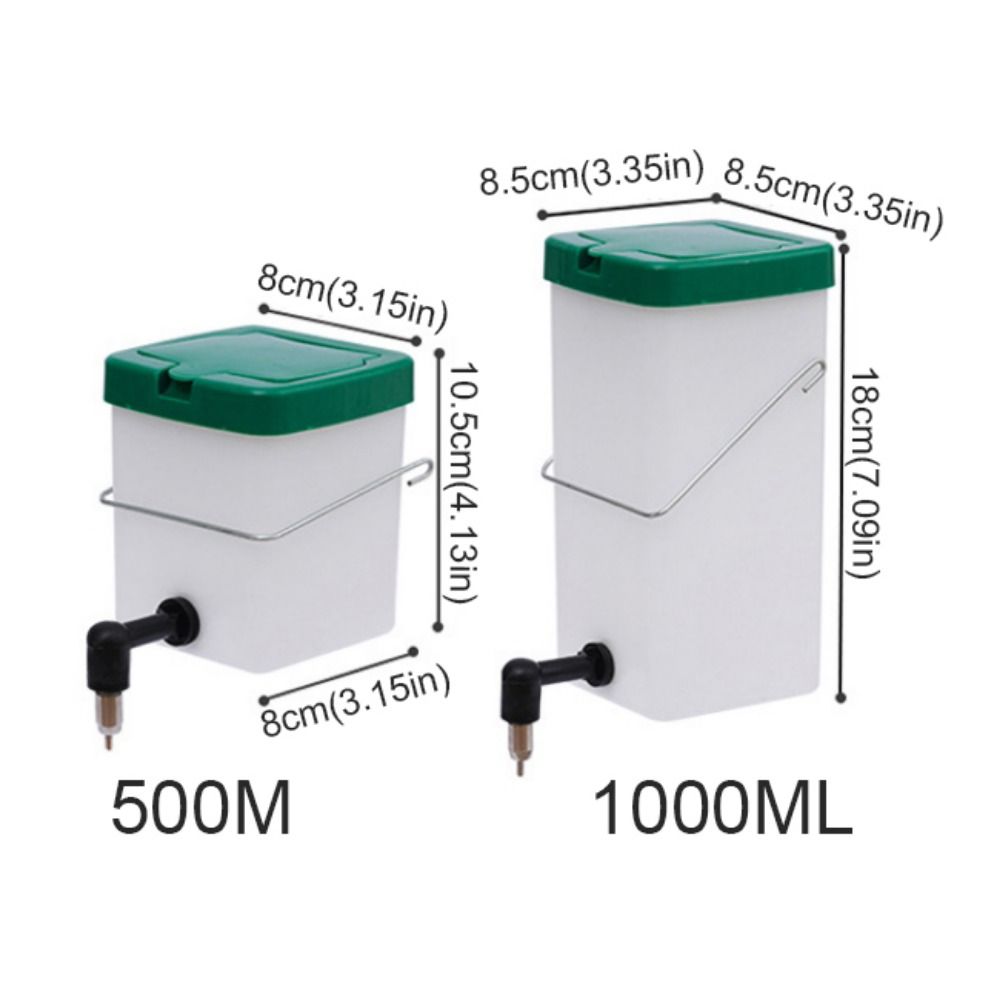 Automatic Pet Hanging Feeder 1L/500ML Pet Head Pipe Fountain  for Rabbits Guinea Pig Hamster