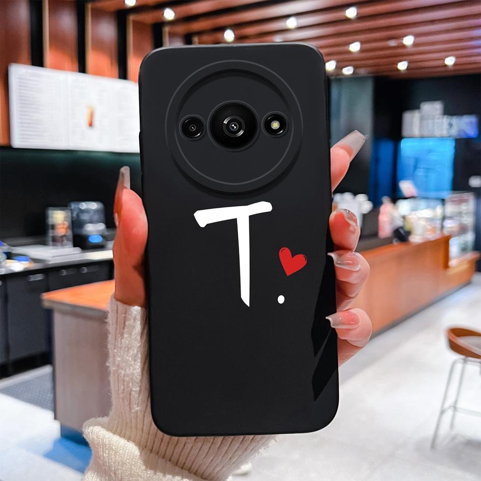 Carcasă de telefon pentru Redmi A3 A1 A2 A4 A5 4A 5A 6A Fashion Simplicity AZ Litere Modele Silicon Lichid Upgrade Lens Protection Cases pentru Redmi Housing