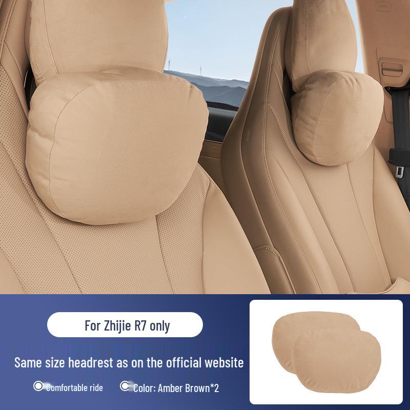 Zhijie R7/S7 Universal Aviation Headrest Neck Pillow with Lumbar Support and Fan.