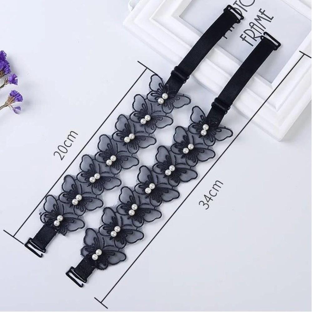 Sexy Anti-slip Lace Bra Strap Elastic Butterfly Flower Shape Shoulder Strap Adjustable Floral Bra Straps Bridal Wedding Party