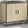 Bathroom Vanity Cabinet Sonoma Oak Finish 65 X 33 X 60 Cm Particleboard