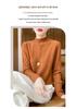 Women's Versatile Solid Color Wool Knit Sweater - Loose Half-High Collar, Long Sleeve Autumn & Winter Base Layer.