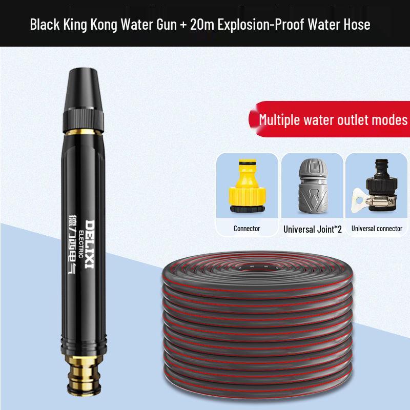 Hochdruckwasserschlauch mit Düse und Aufbewahrungsgestell für Autowäsche und Garten