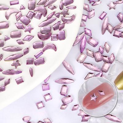 Płaskie Dno Specjalny Kształt Diament Gwiazda Księżyc Kropla Wody Anyż Gwiazdkowy Diament Kryształowy Proszek Szkło DIY Nail Art Biżuteria