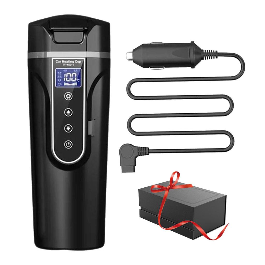 24V/12V Car Traveling Kettle Heating Cup Adjustable Temps Mug Electric for Vehicles Auto