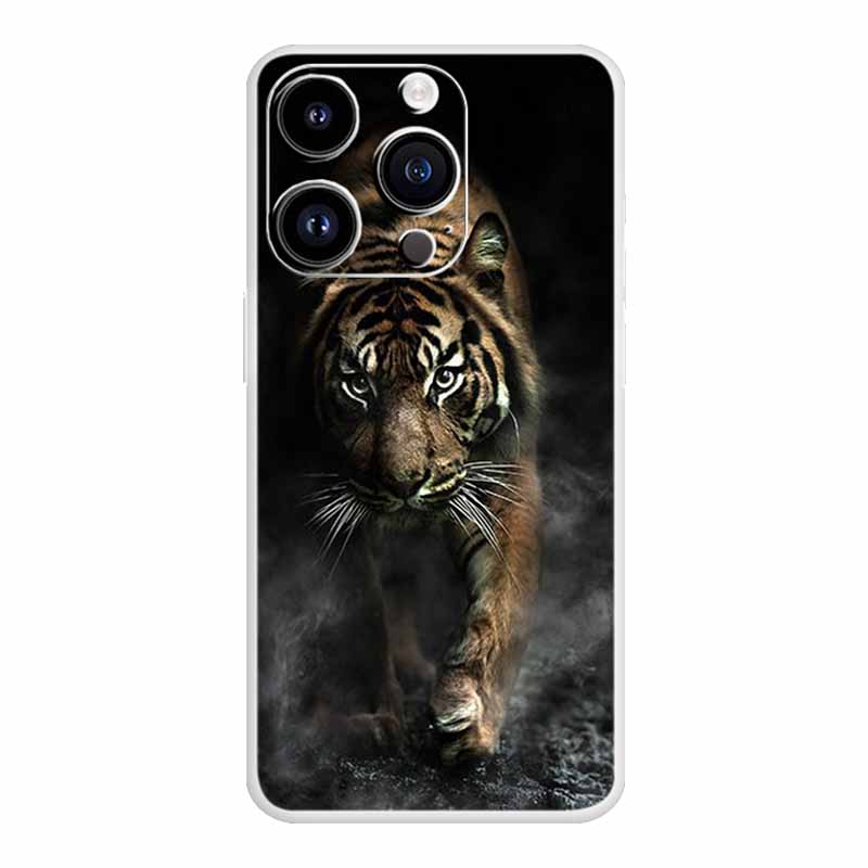 Für iPhone 16 Pro Max Hülle Luxus Silikon TPU Weiche Abdeckung Handyhülle iPhone16 plus 16e Stoßfester Bumper Funda Tiere Hülle