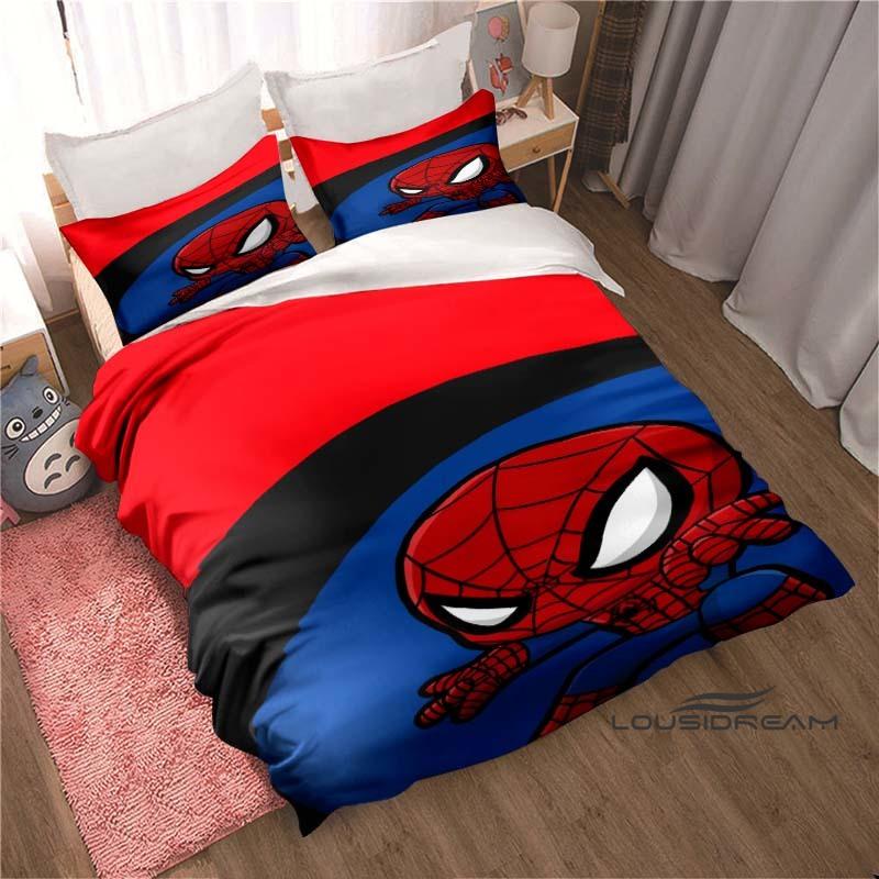 

3D printed duvet cover and pillowcase bedding set, bedroom decoration for boys and girls, Spider-Man themed gift for children, 135X200cm