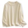 Girls Long Sleeve Ribbed Knit Shirt Round Neck Slim Fit Tops Lightweight Soft Base Layer Tops