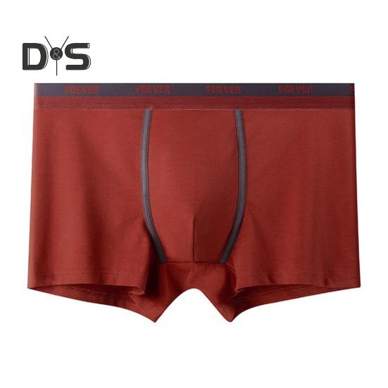 Men Boxer Underwear Mid-rise Elastic Waist Shorts Briefs Letter Print U-Convex Stretchy Panties Daily Wear