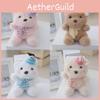 Charming 16cm Bear Plush Toy Adorable Keychain Accessory Soft Cartoon Bag Pendant