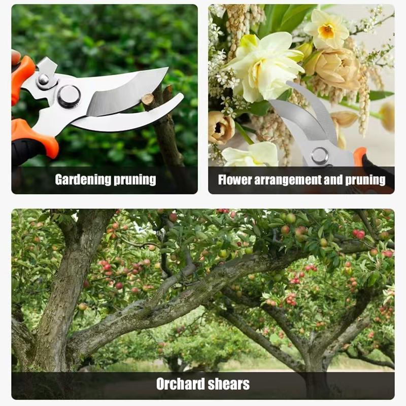 3.0 Stainless steel pruning and cutting fruit tree thick branch scissors Household gardening scissors for cutting garden branche