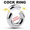 Metal Magnet Cock Ring Clamp Male Chastity Device Stainless Steel Cockring Dick Scrotum Bondage Stretcher Adult Sex Toys For Men