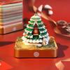 Time Piece Calendar, 3D Art Calendar Memo Pad 2025 Creative Desk Calendar with Light,Christmas Tree Rip Away Paper Carving Memo Pad Art Notepad