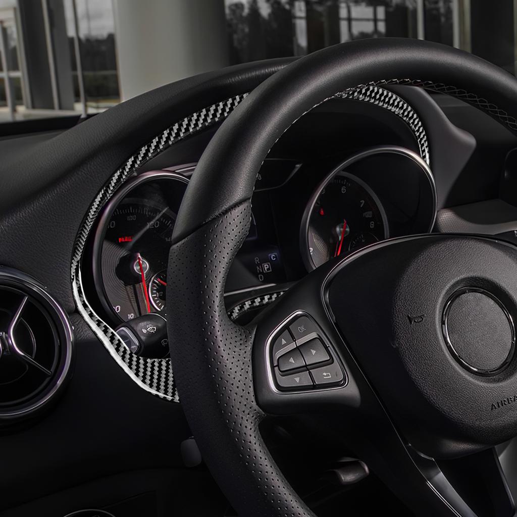 For Mercedes CLA GLA 2014-2018 Carbon Fiber Speedometer Frame Trim Anti Scratch Instrument Cluster Interior Decor Car Accessorie