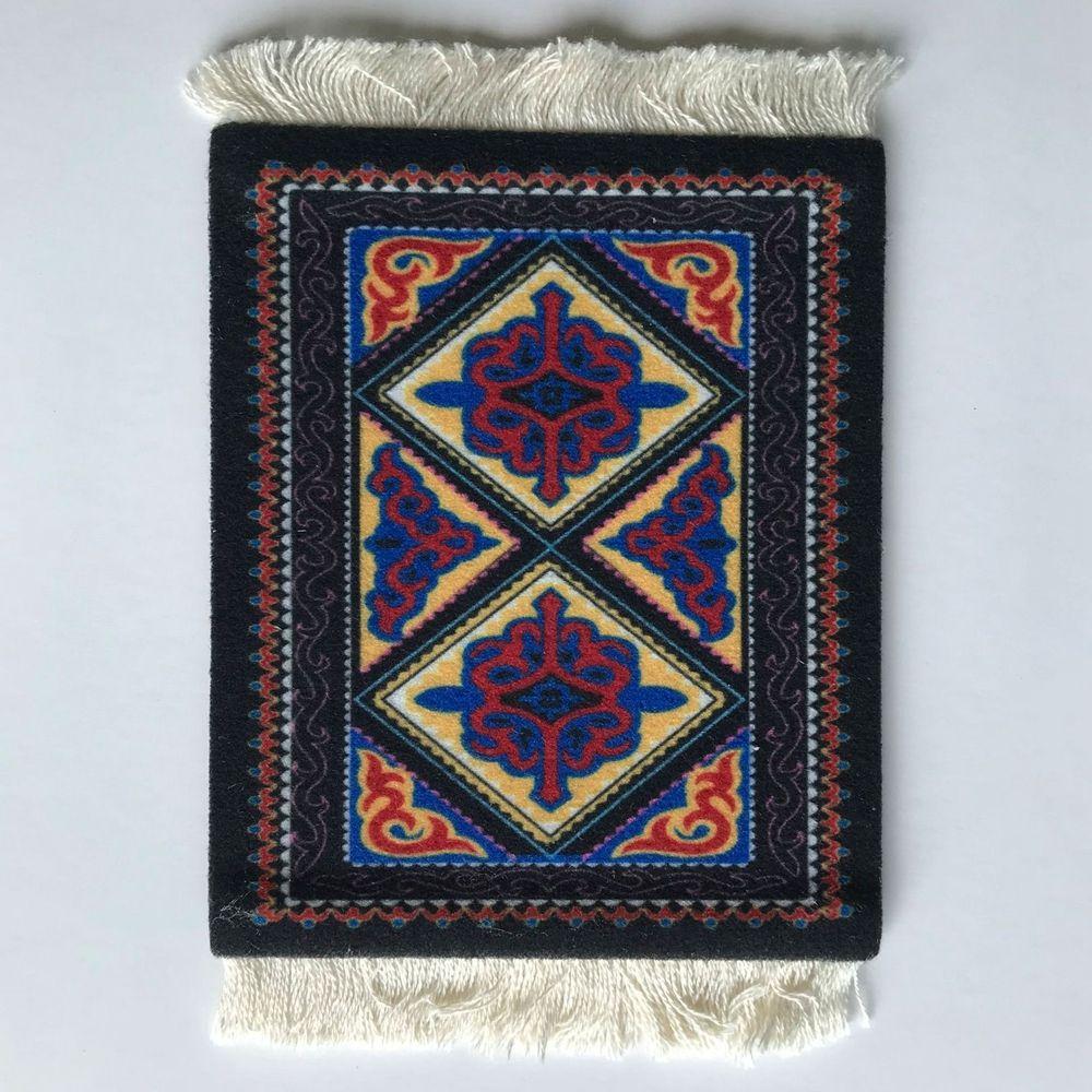 With Tassel Heat-resistant Desk Cushion Retro Pattern Table Decor Kitchen Accessories Coaster Cup Pads Table Mat Placemat