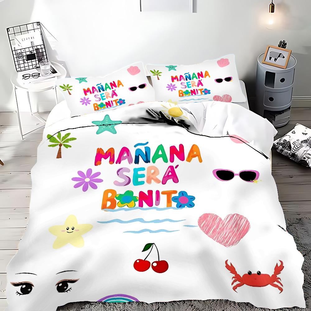 Mode Manana Sera Bonito Karol G Bettwäsche-Set mit Bettbezug und Kissenbezügen für Erwachsene und Kinder Jungen und Mädchen Schlafzimmerdekoration Geschenke