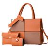 Stylish, Color-Block Mother & Child Handbag: Versatile, Spacious Shoulder Bag
