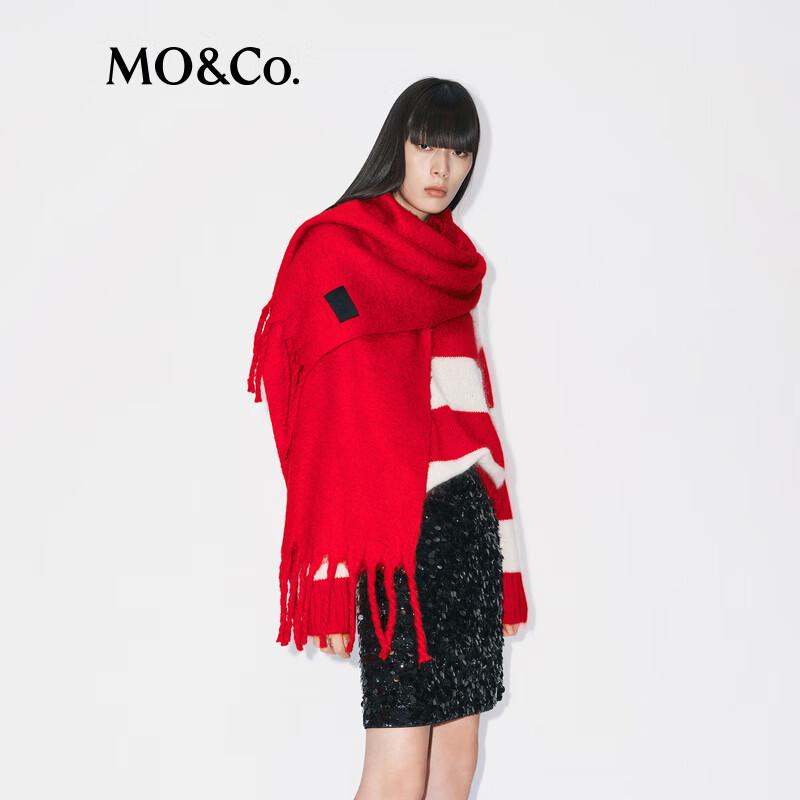 MO&Co. Striped Wool Blend Sweater