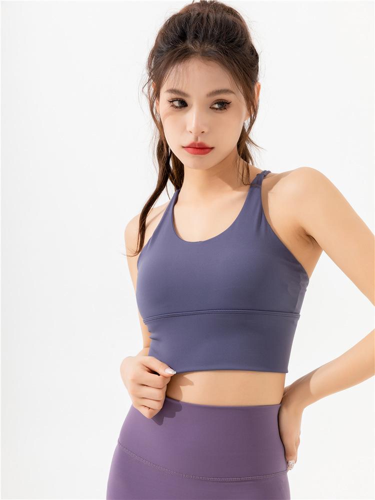 Женский бюстгальтер для йоги с полной чашкой без косточек — фото 14