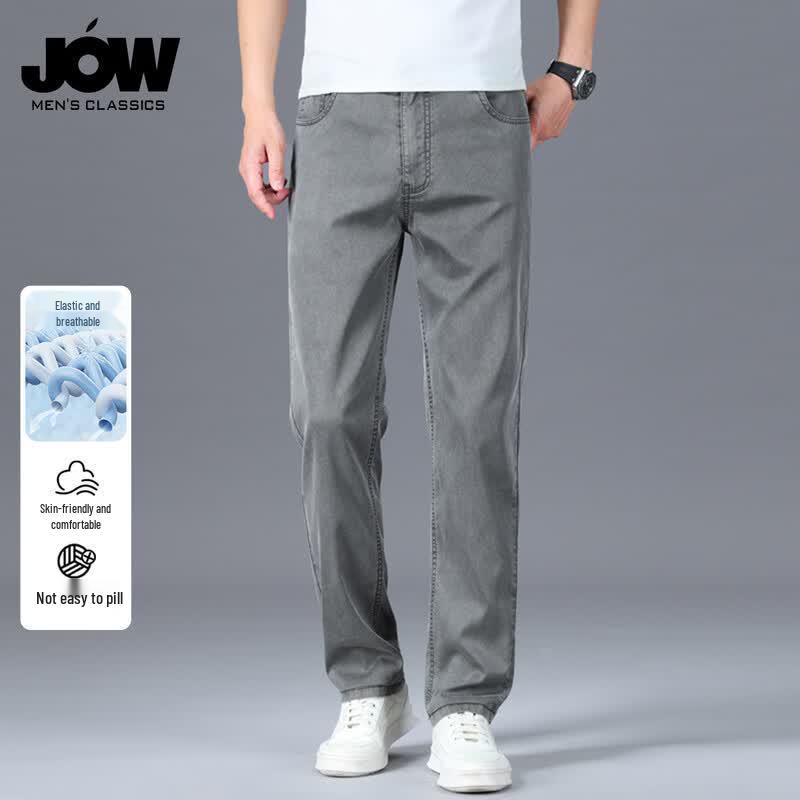 JOW Men s Tencel Lyocell Loose Straight-Leg Jeans M