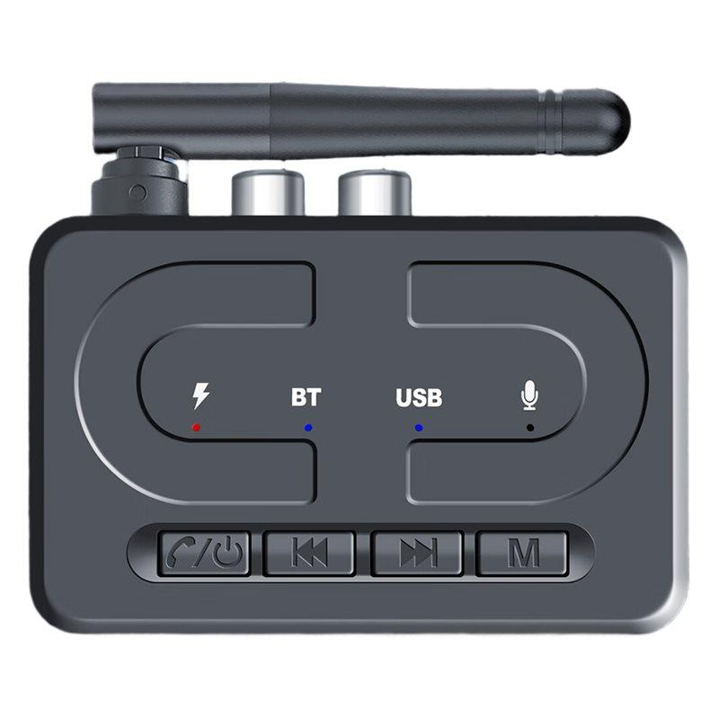 Беспроводной аудиоадаптер ABUO-RCA для автомобиля с AUX, Bluetooth 6.0 приемник для USB-флешки, Bluetooth аудио плеер