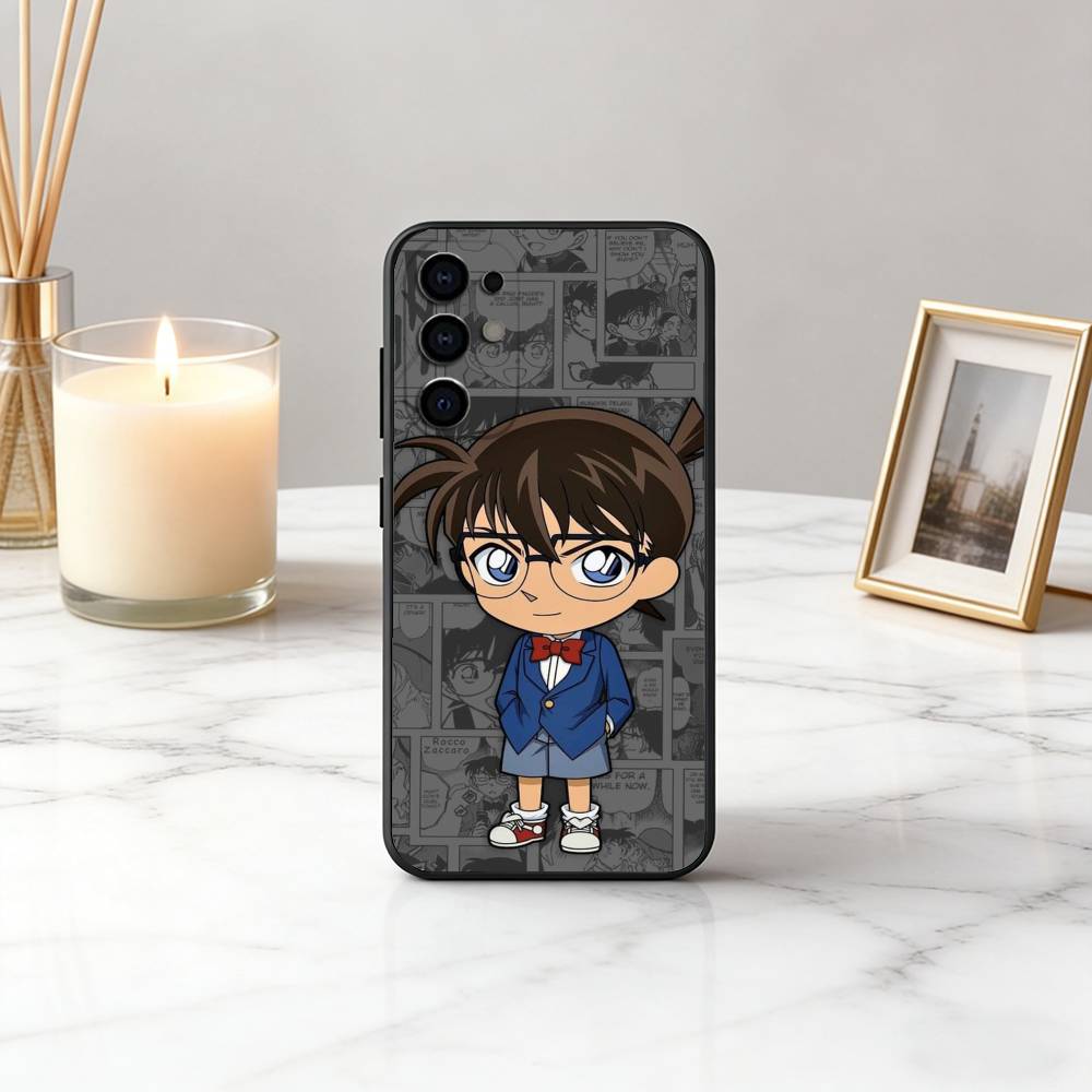 Famous D-Detective Boy C-Conan-es Phone Case For Samsung S25,S24,S21,S22,S23,S30,Ultra,S20,Plus,Fe,Soft Silicone Black Cover
