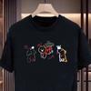 Cute Korean Style Dog Print T-Shirt Women Funny Cartoon Puppy Graphic Tee Loose O-Neck Short Sleeve Tshirt Tops