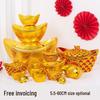 Feng Shui Gold Ingot Ornament for Wealth: New Year Hollow Plastic Candy Box Decor