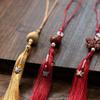 Yixing Zisha Handmade Mini Gourd Butterfly Tassel Pendant
