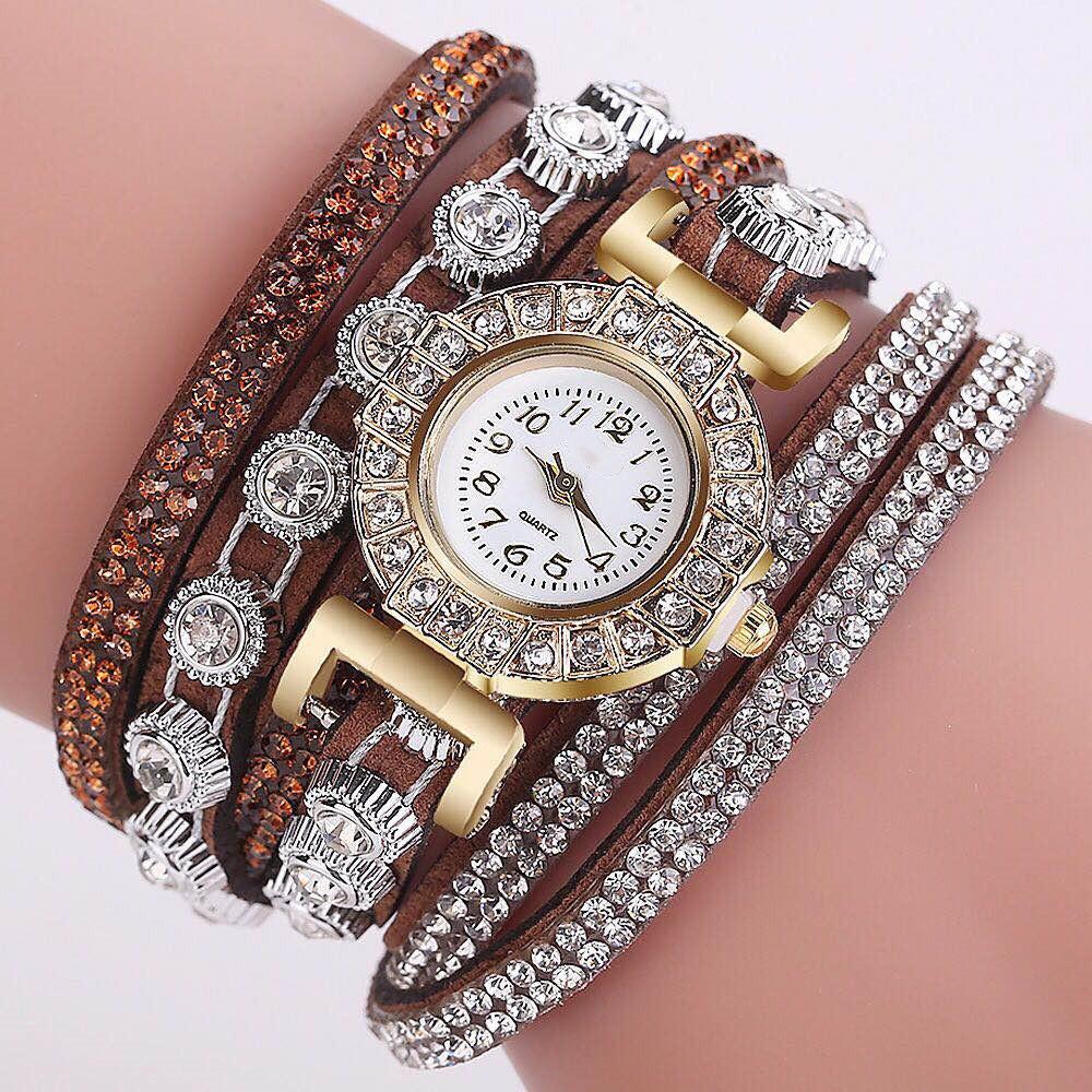 Ladies Watch, Korean Fleece Wrapped Bracelet Watch With Diamonds Wrapped Watch Accessories