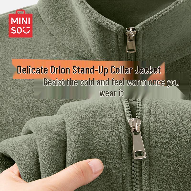 

MINISO Men s Double-Sided Thick Fleece Jacket L