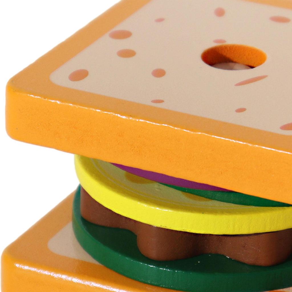 Burger Stacking Toy Set for Children, Toddlers, Educational Activity Ages 3 To 5