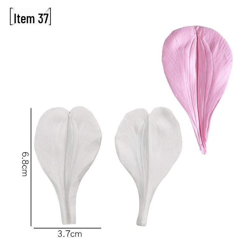 Blütenblatt Silikon Fondant Form Set - Lebensmittelqualität für Baum- und Blumenprägung.