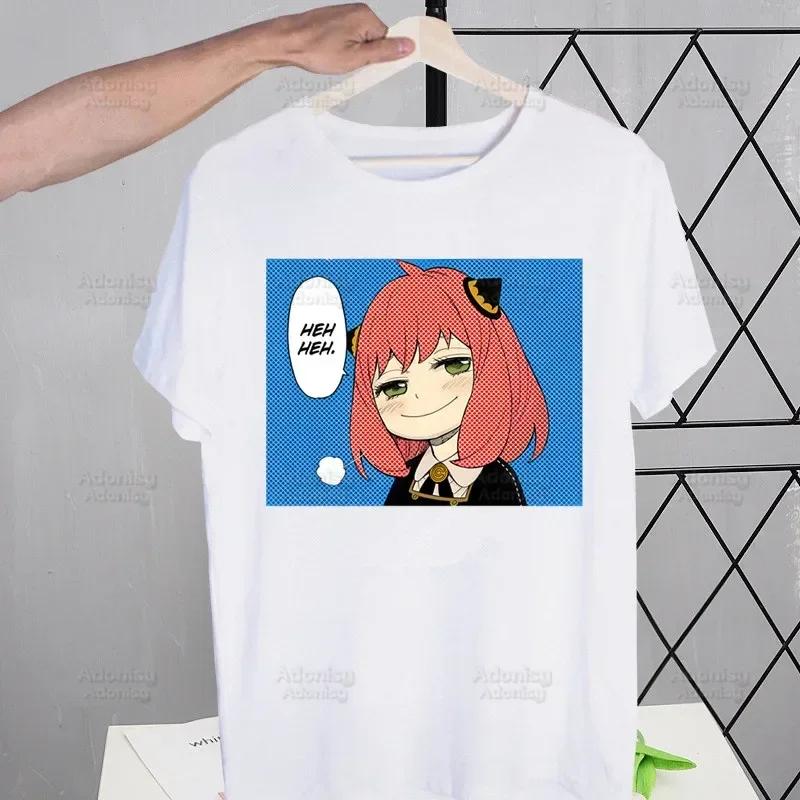 Anya Forger Printed T Shirt Men Yor Forger Tops Tees Harajuku Spy X FAMILY Tshirt Streetwear Hip Hop Male T-shirts