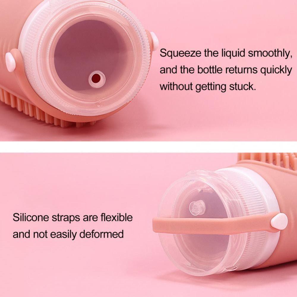 100ml Shower Brush Bottle Silicone Toiletry Containers Portable Travel Refillable Bottles