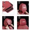 2Pcs Quality Leather Car Seat Headrest Covering Accessories For Jeep Grand Cherokee Wrangler JK Gladiator Compass Renegade Recon AKW1