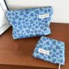 Heart Pattern Cosmetic Bag Portable Leopard Print Makeup Bag High-Capacity Makeup Bag Lightweight For Suitcase Travel Business