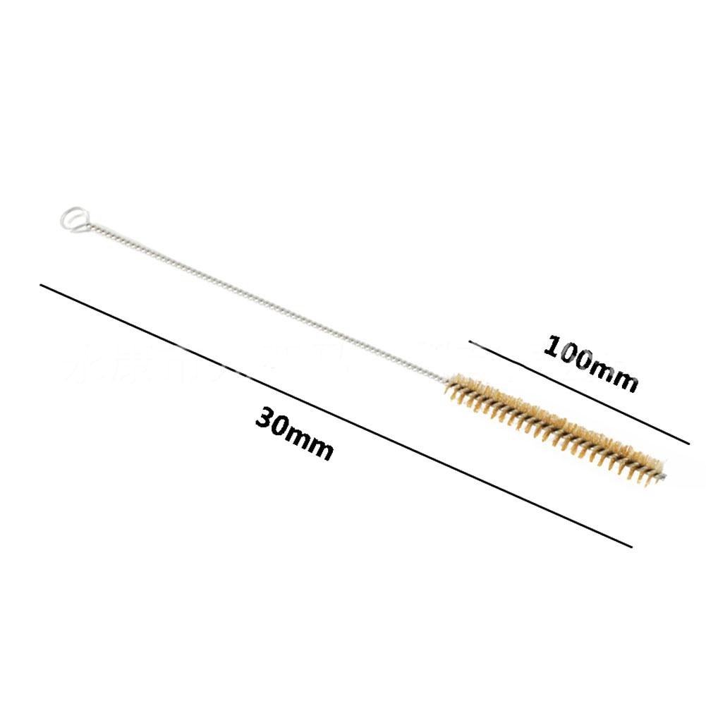 5/10pcs Cleaning Brushes Stainless Steel Brass Cylinder Wire Tube Pipe Cleaning Brush For Power Drill Descaling Rust Removal